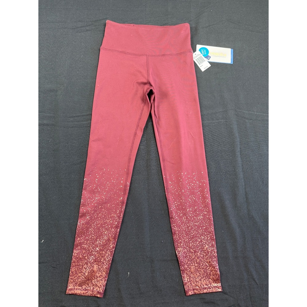 Marika Dry Wik Leggings Tawny Port Ombre Rose Gold Foil MLL1585A Womens Medium